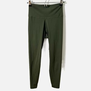 Nike DriFit Athletic Athleisure WorkOut Leggings Tights Straight Leg Olive Green